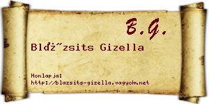 Blázsits Gizella névjegykártya